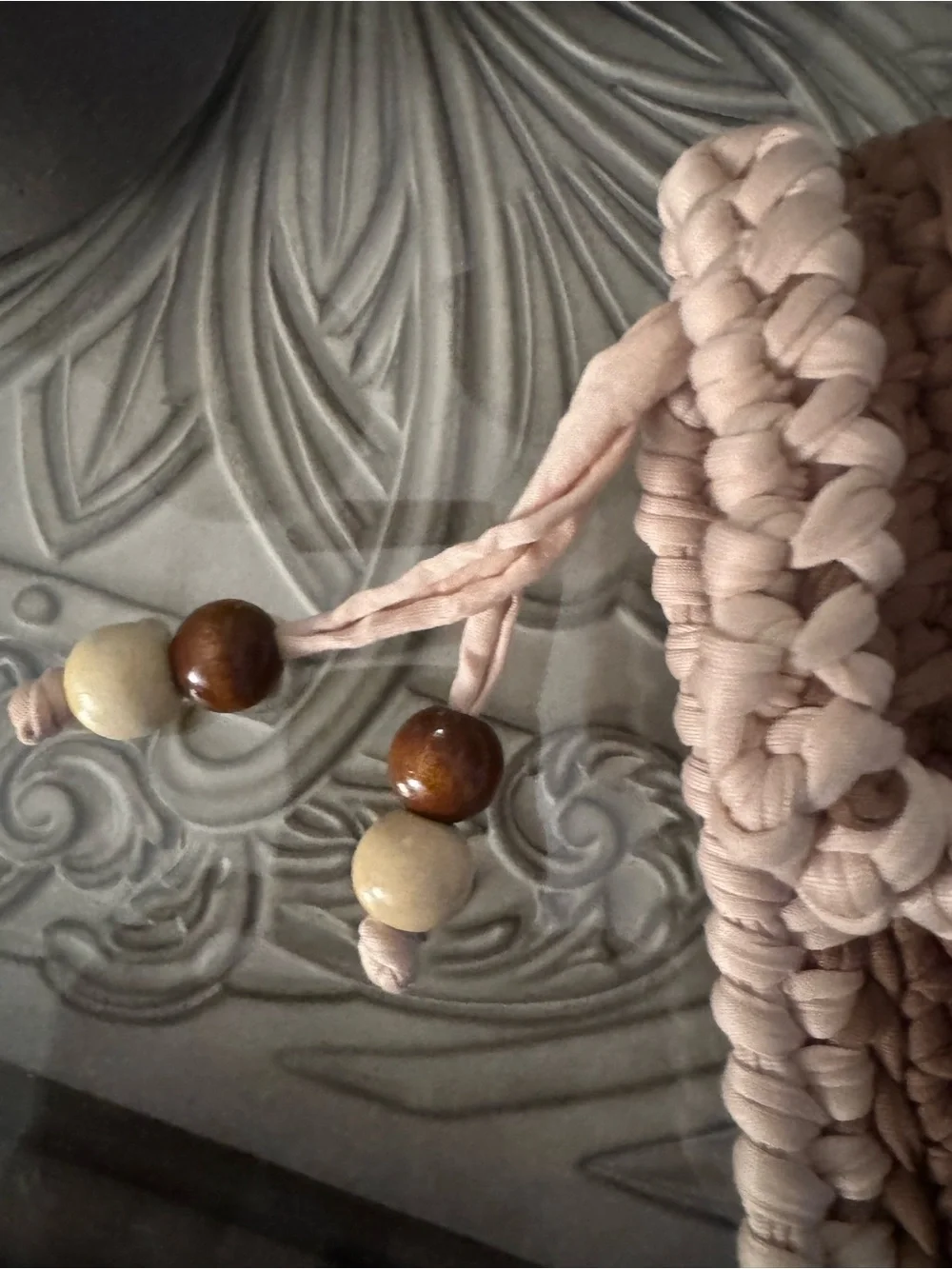 Bonita Bolso Handmade Crocheted Foldover Clutch - Beige and Brown by Yvonne